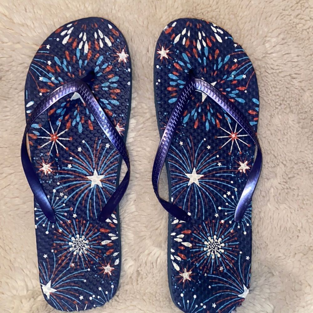 Firework Flip Flops Sandals! - Picture 1 of 5